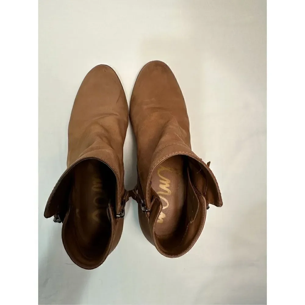 Sam Edelman tan leather zippers on sides ankle boots size 7.     S-0330 - Picture 7 of 8